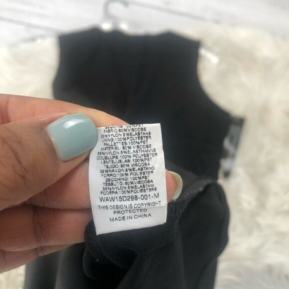 WYLDR ASOS Gold Geo Sequins‎ Sleeveless Round Neck Mini Dress Size Medium NEW - Picture 6 of 6